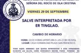 Er Tinglao, en la Salve de la Hermandad del Rocío de Isla Cristina