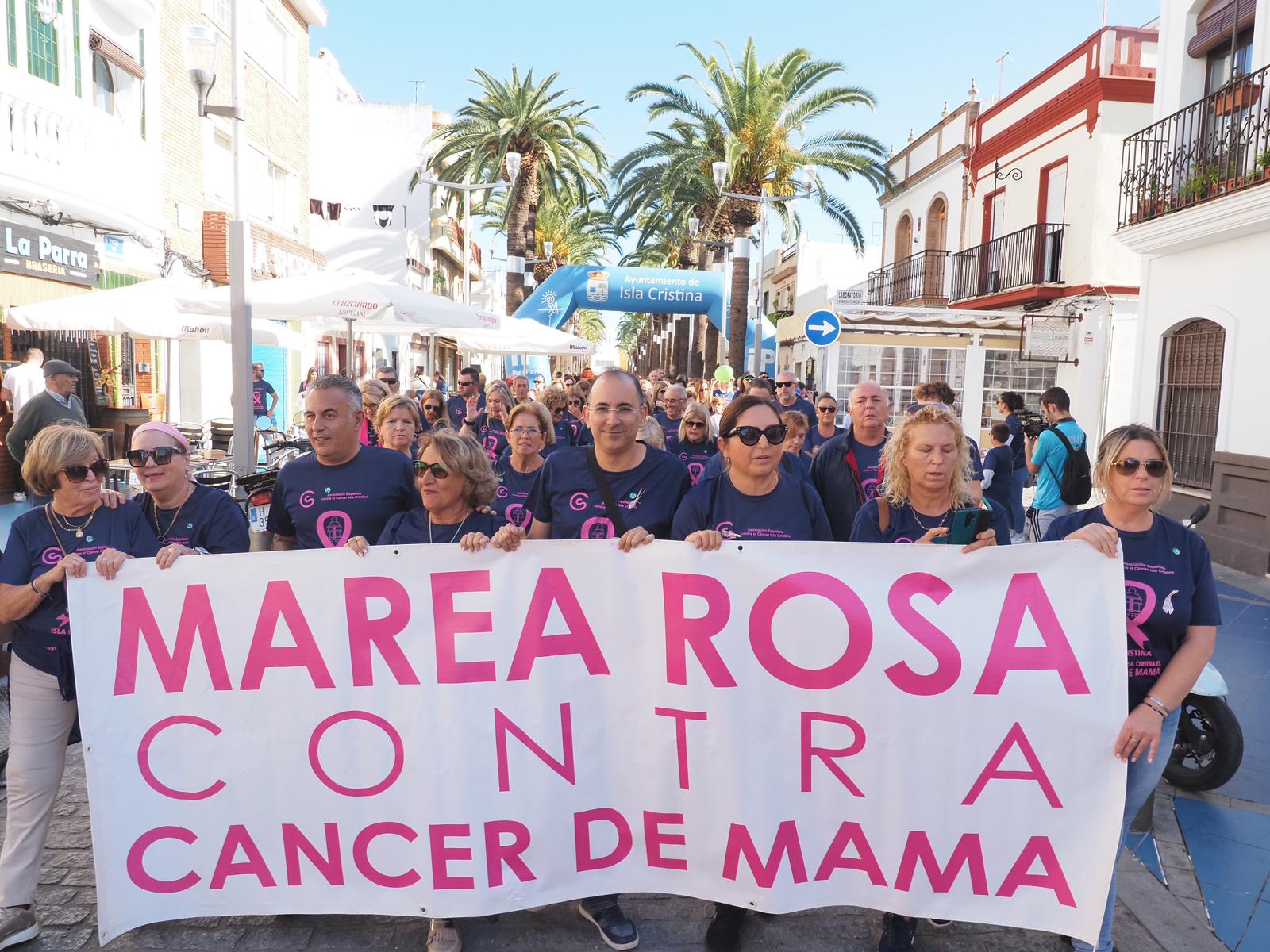 Isla Cristina se tiñe de azul en la VI Marea Contra el Cáncer