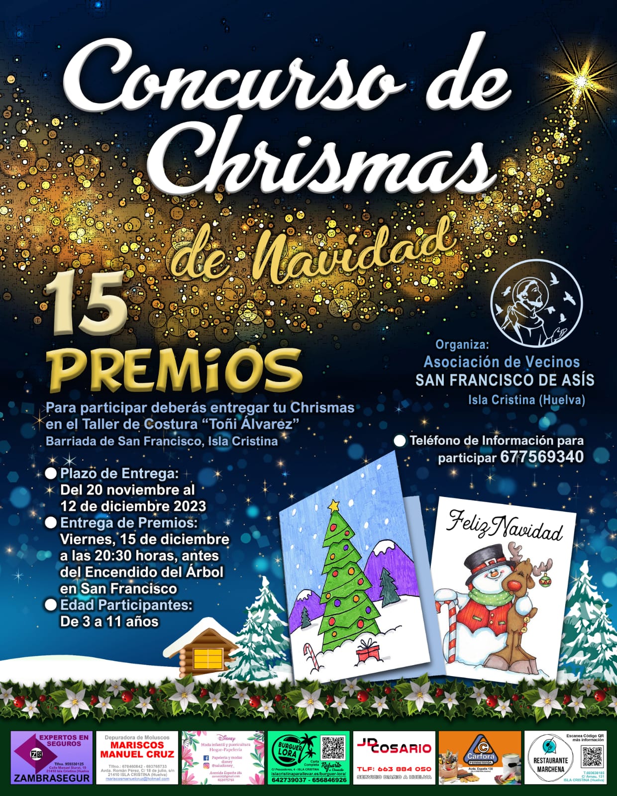Concurso de Crismas en Navidad, Barriada de San Francisco, Isla Cristina.