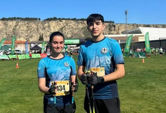 Andrés Cumbreras y Miriam Reyes podio en Copa de España de Marcha Nórdica