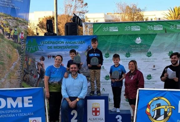 Antonio Olmedo, Sergio Alejandro y María Carrasco podio absoluto en Copa Andalucía de Marcha Nórdica